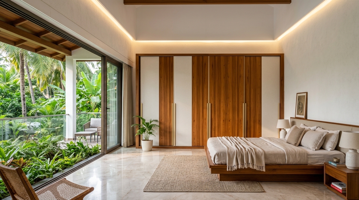 Bespoke Floor-to-Ceiling Sliding Wardrobe Suite Nagercoil